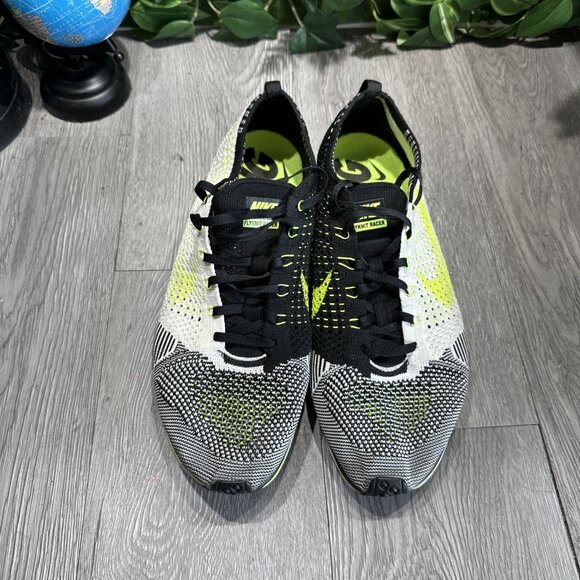 Nike Flyknit Racer Sail Volt 526628-170 Size 11 Men's Running Shoes - Picture 2 of 8
